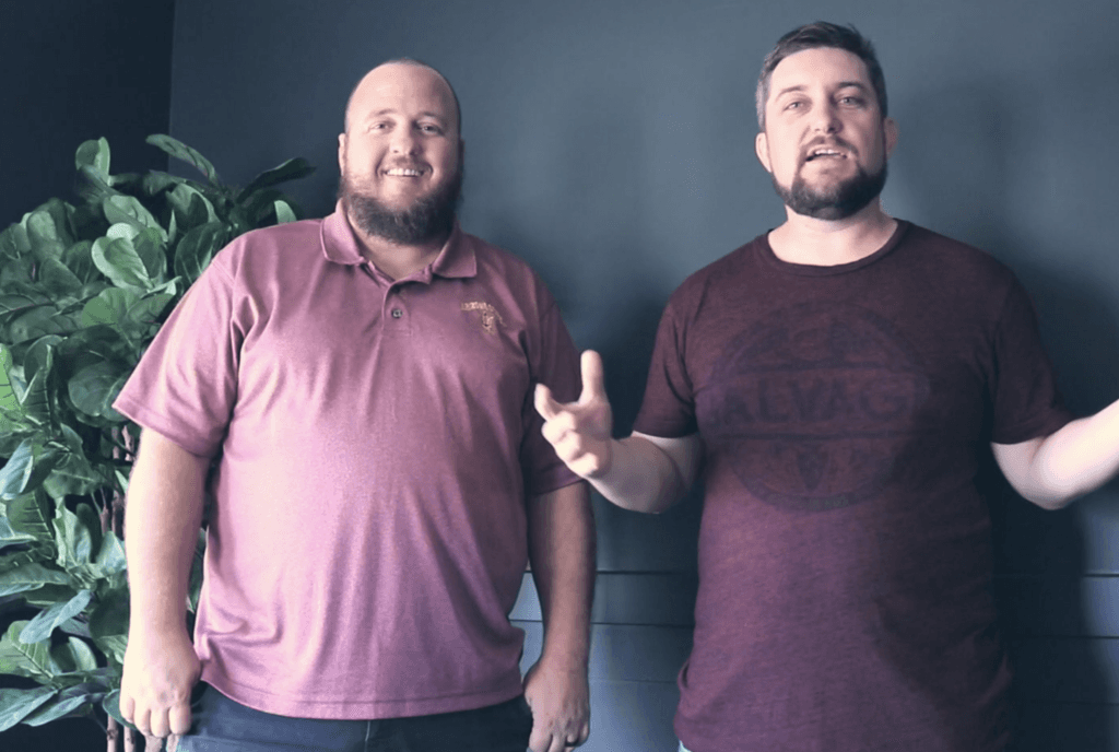 Joshua Brown and Tim Jennings creating video content for Soulheart.