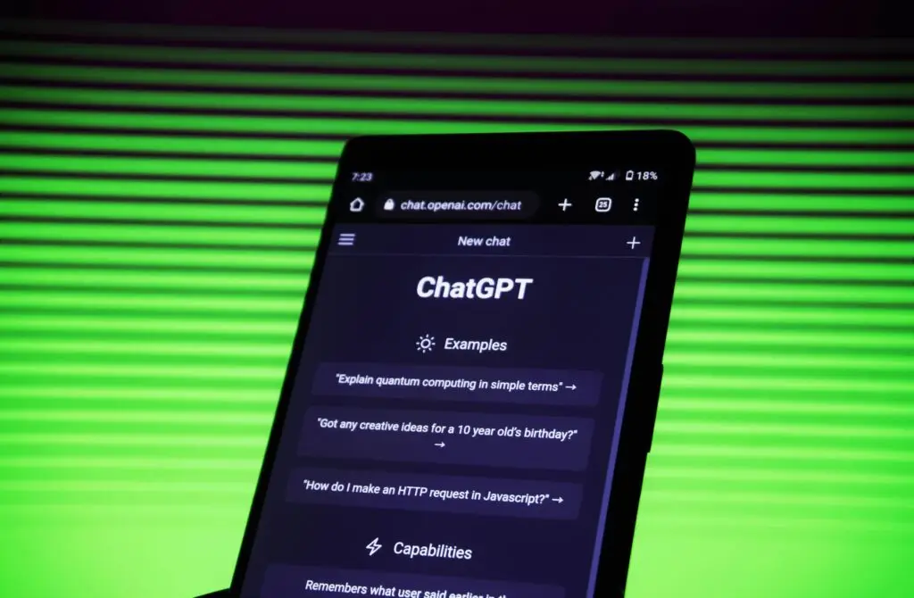 An image of a phone with ChatGPT on it representing Soulheart's blog titled Digital Marketing Trends 2024 [Breakdown]