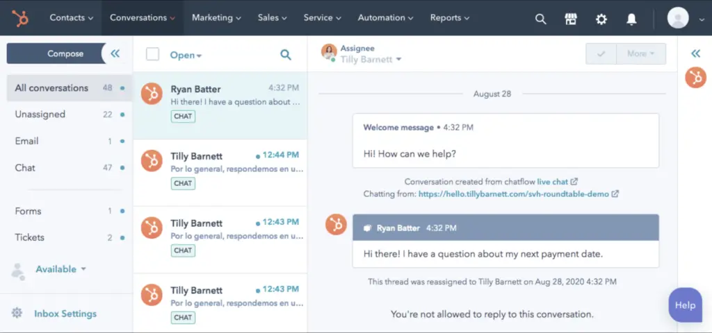 An image of Soulheart's Service Hub  interface representing Soulheart's blog titled What is HubSpot a Breakdown of all Features