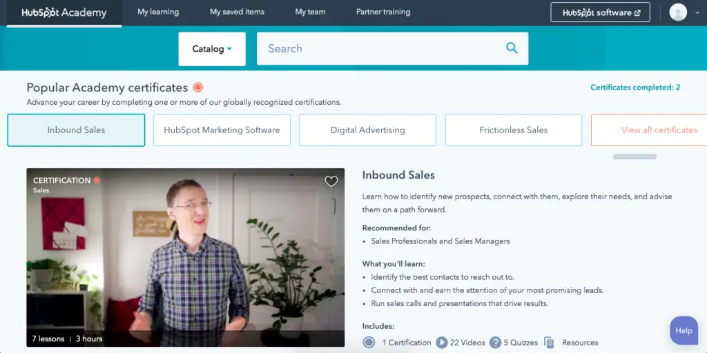 An image of HubSpot Academy representing Soulheart's blog What is HubSpot A Breakdown of All Features