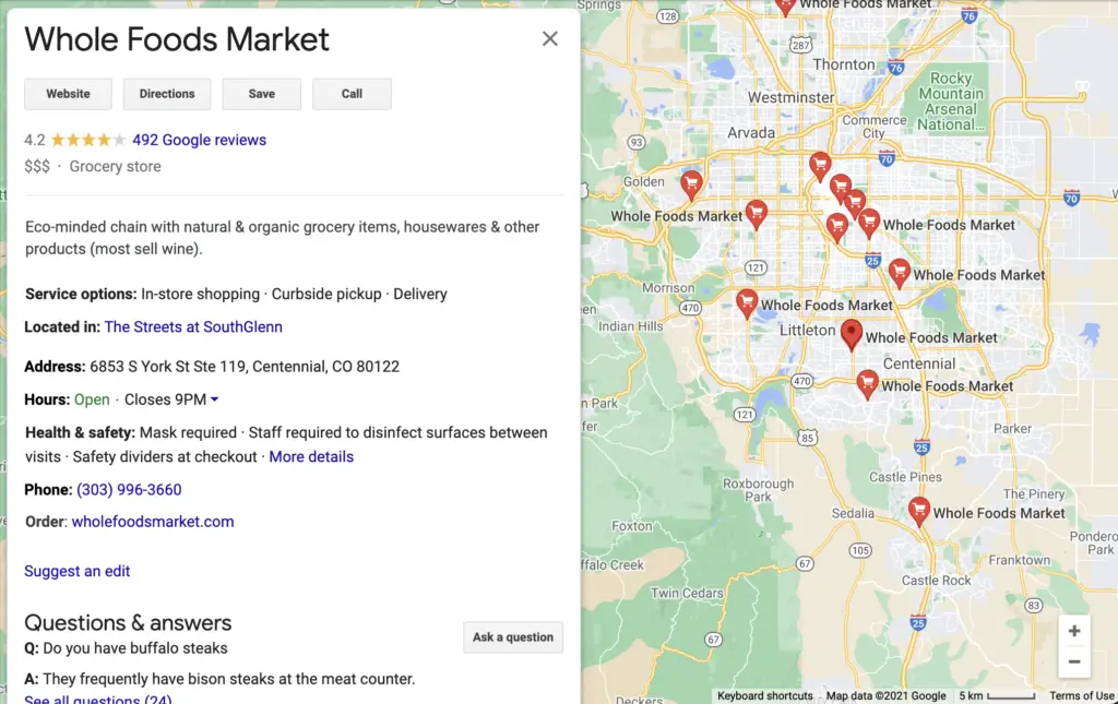Search results for Denver area Whole Foods