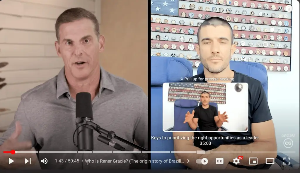 A screenshot of Craig Groeschel's video featuring time stamps.