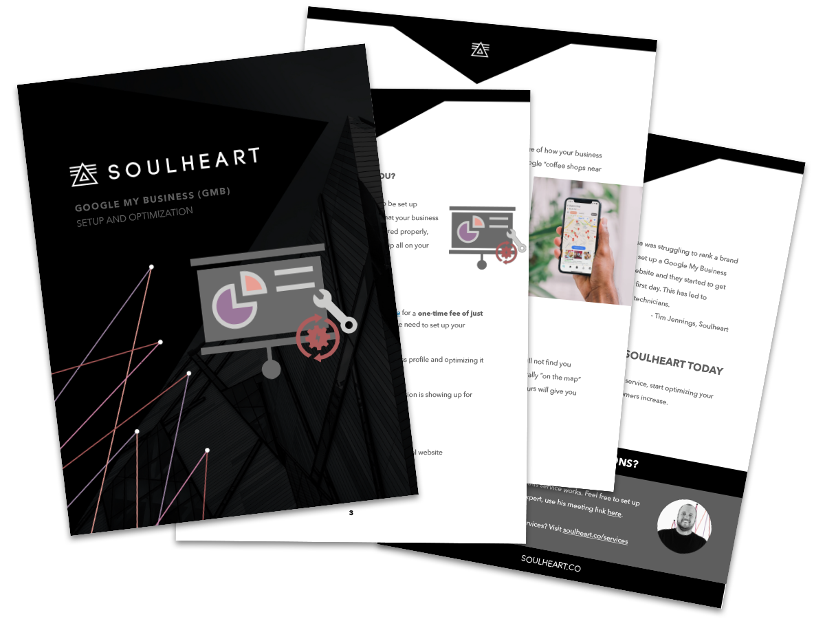 quick guide pdf on Soulheart GMB set up and optimization service