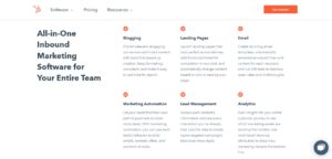 Image of HubSpot's Marketing Automation webpage that explains it benefits.