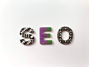 Image of the letters SEO with some unque designs on them used for Soulheart's blog on SEO Training.